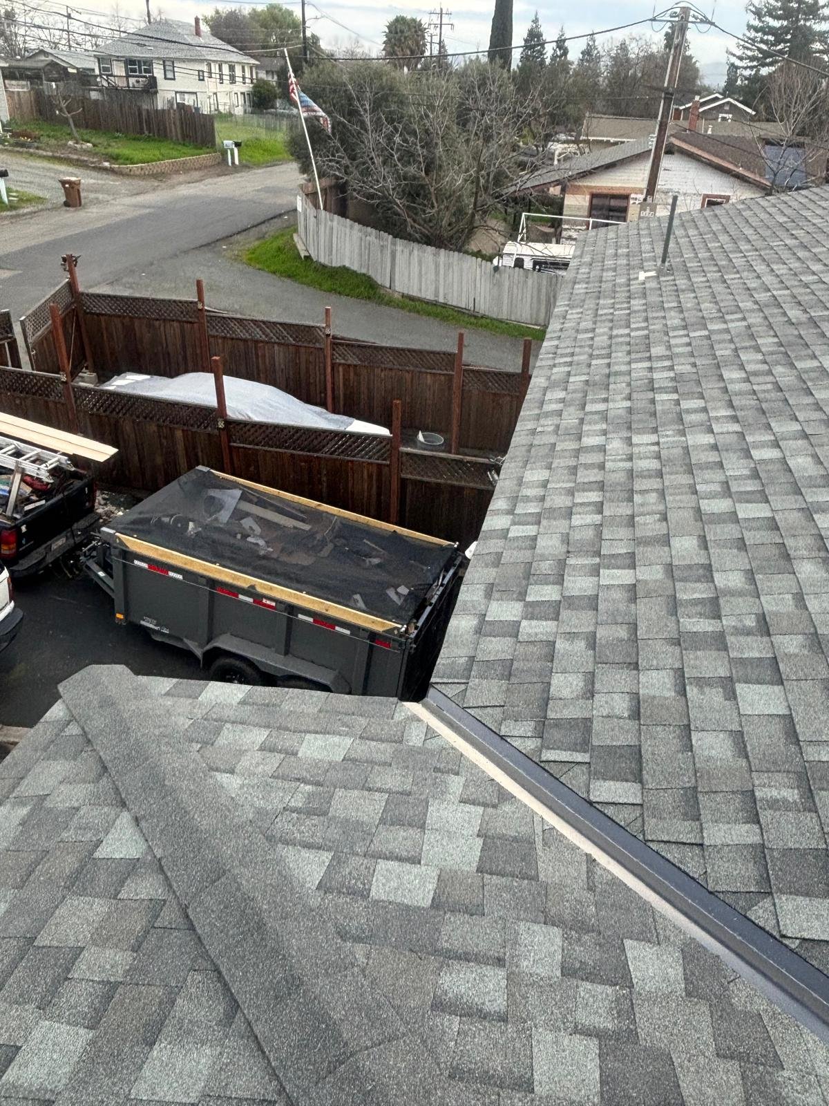 New roof installation