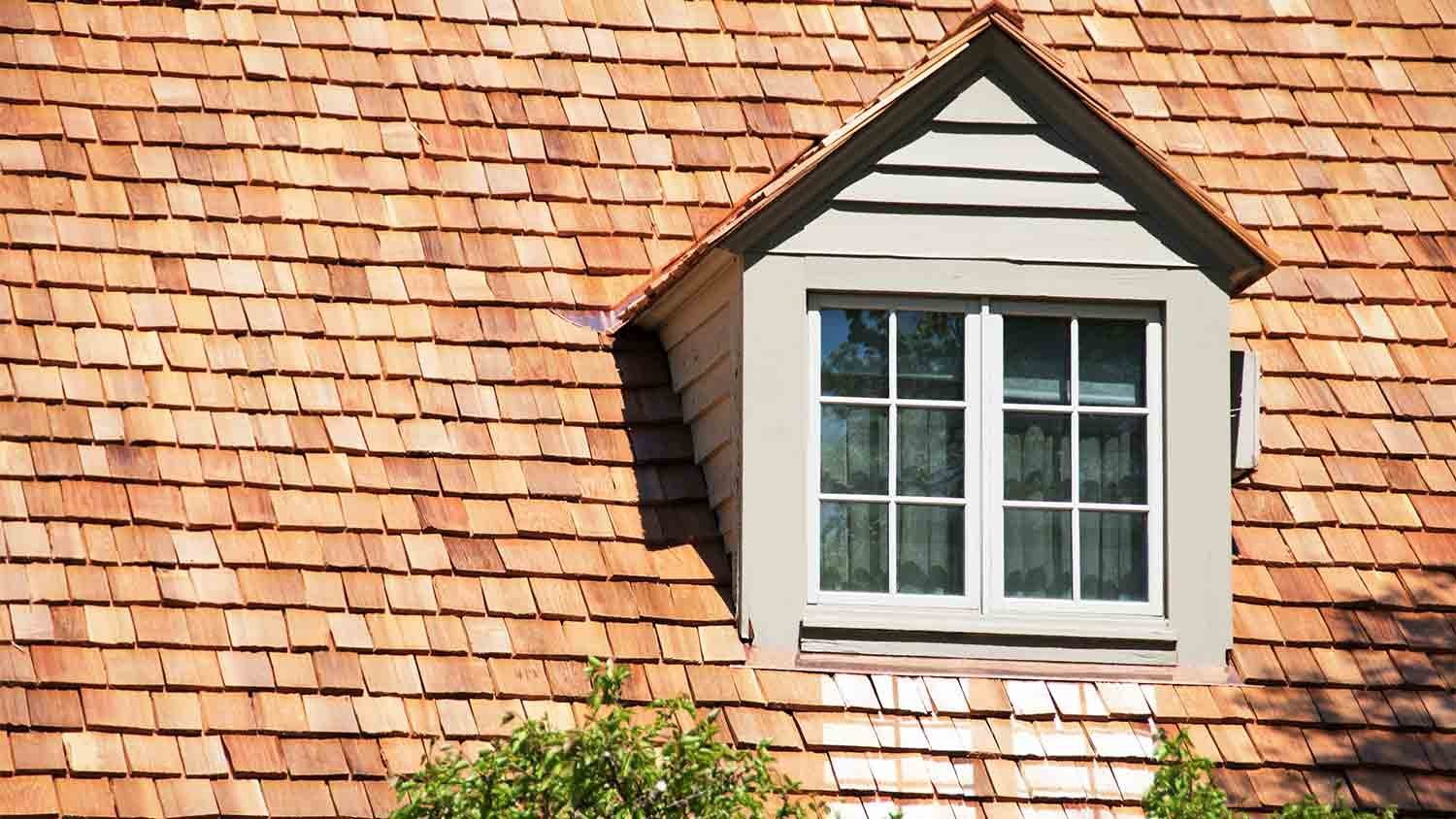Cedar shingle roof