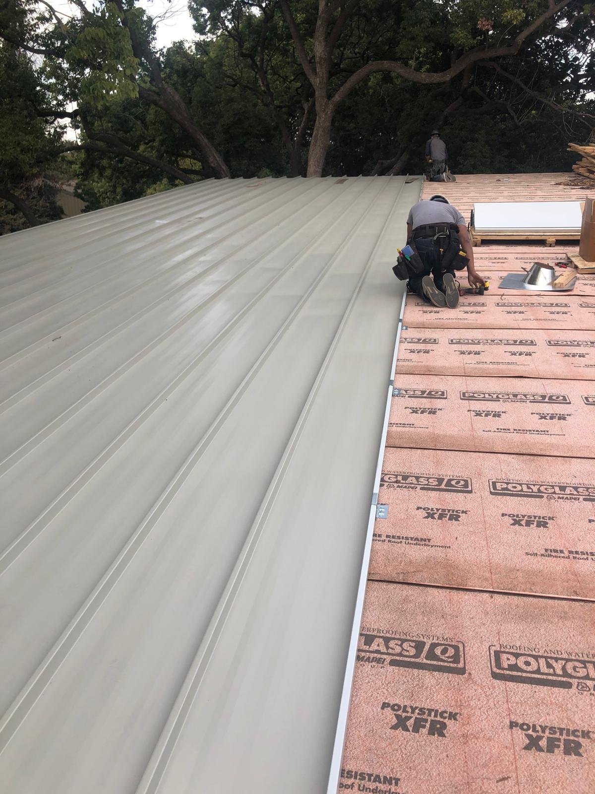 Wood shingle roofing project
